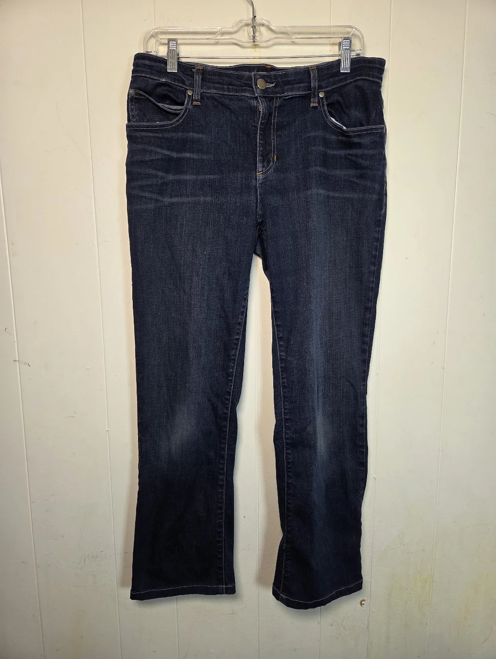 Eileen Fisher Organic Cotton Dark Wash Stretchy Skinny Jeans Size 10 - Picture 2 of 15